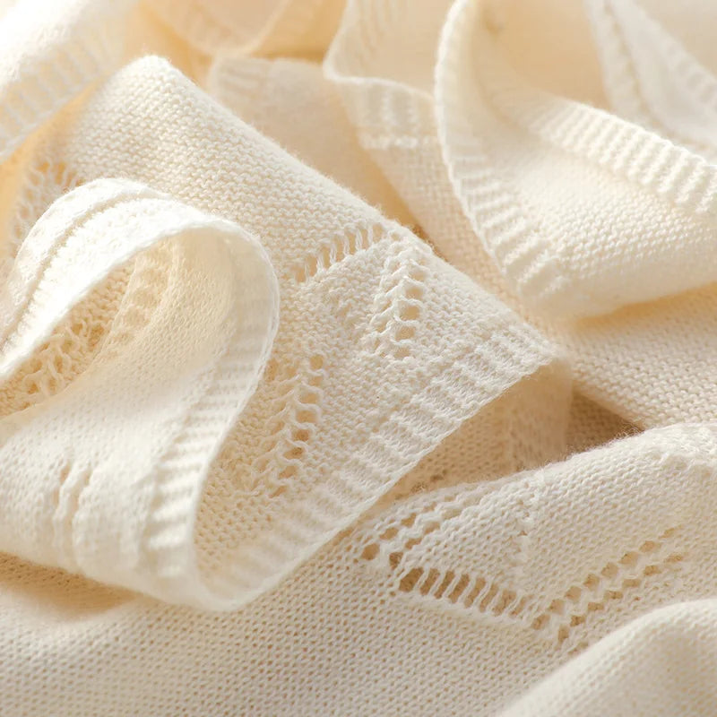 Loose-Fit Knitted Cotton Vest