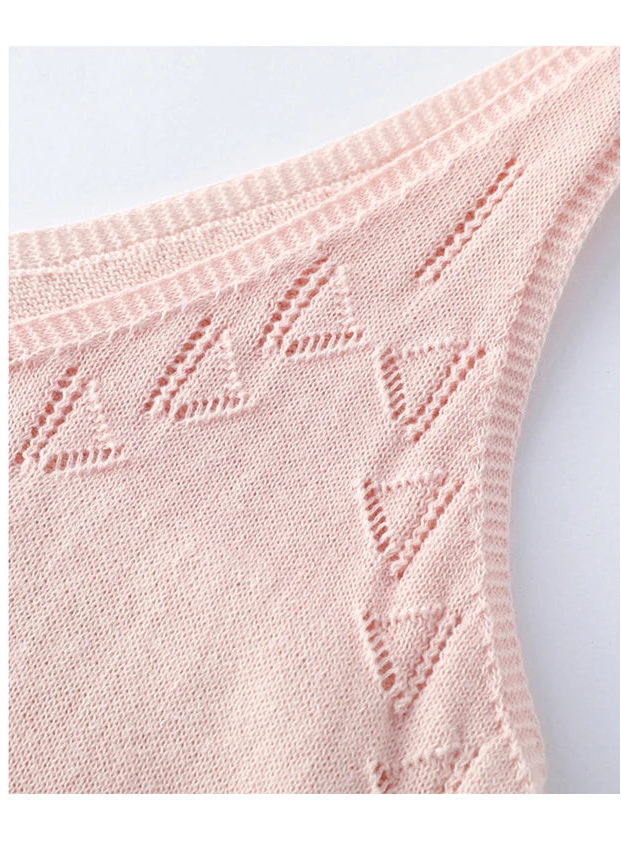 Loose-Fit Knitted Cotton Vest