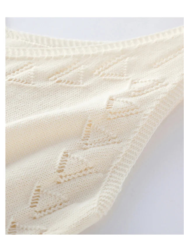 Loose-Fit Knitted Cotton Vest